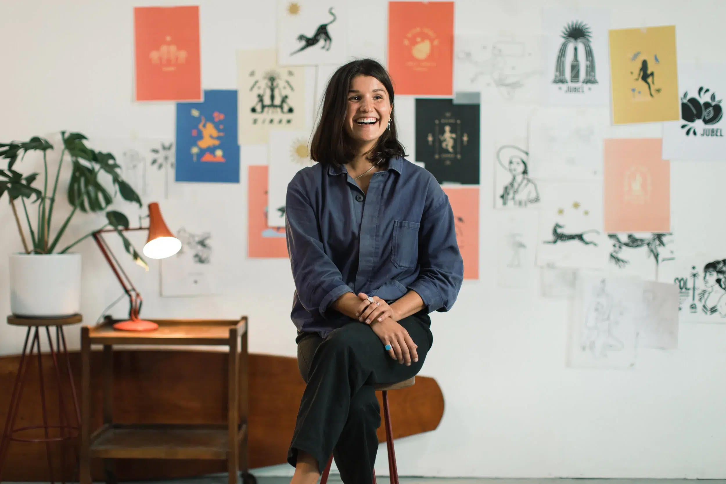 An image of Clara Jonas smiling during an interview. 