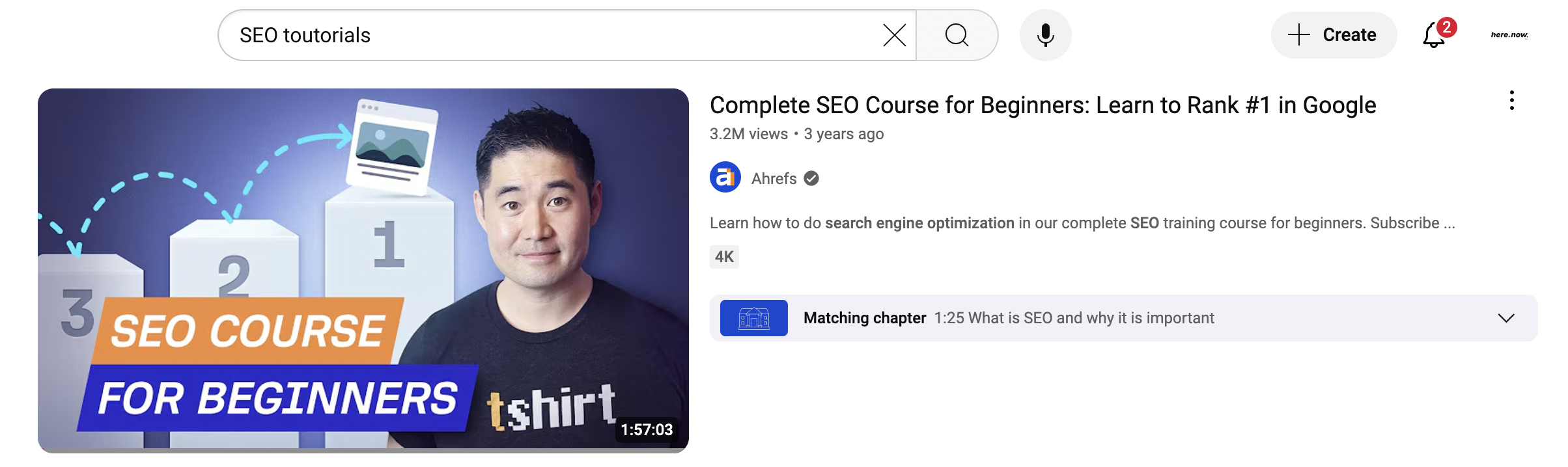 Example of a great YouTube title that ranks on YouTube search.
