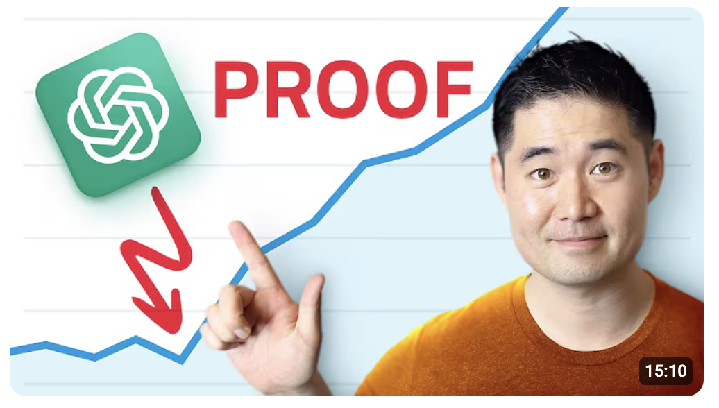 A screen shot of a YouTube Thumbnail from Ahrefs with Text On Screen.