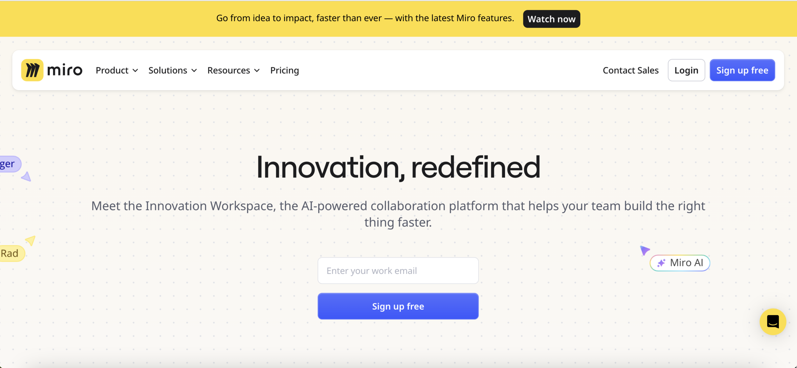 A screen shot of the Miro Website showing how people can do "audience segmentation"