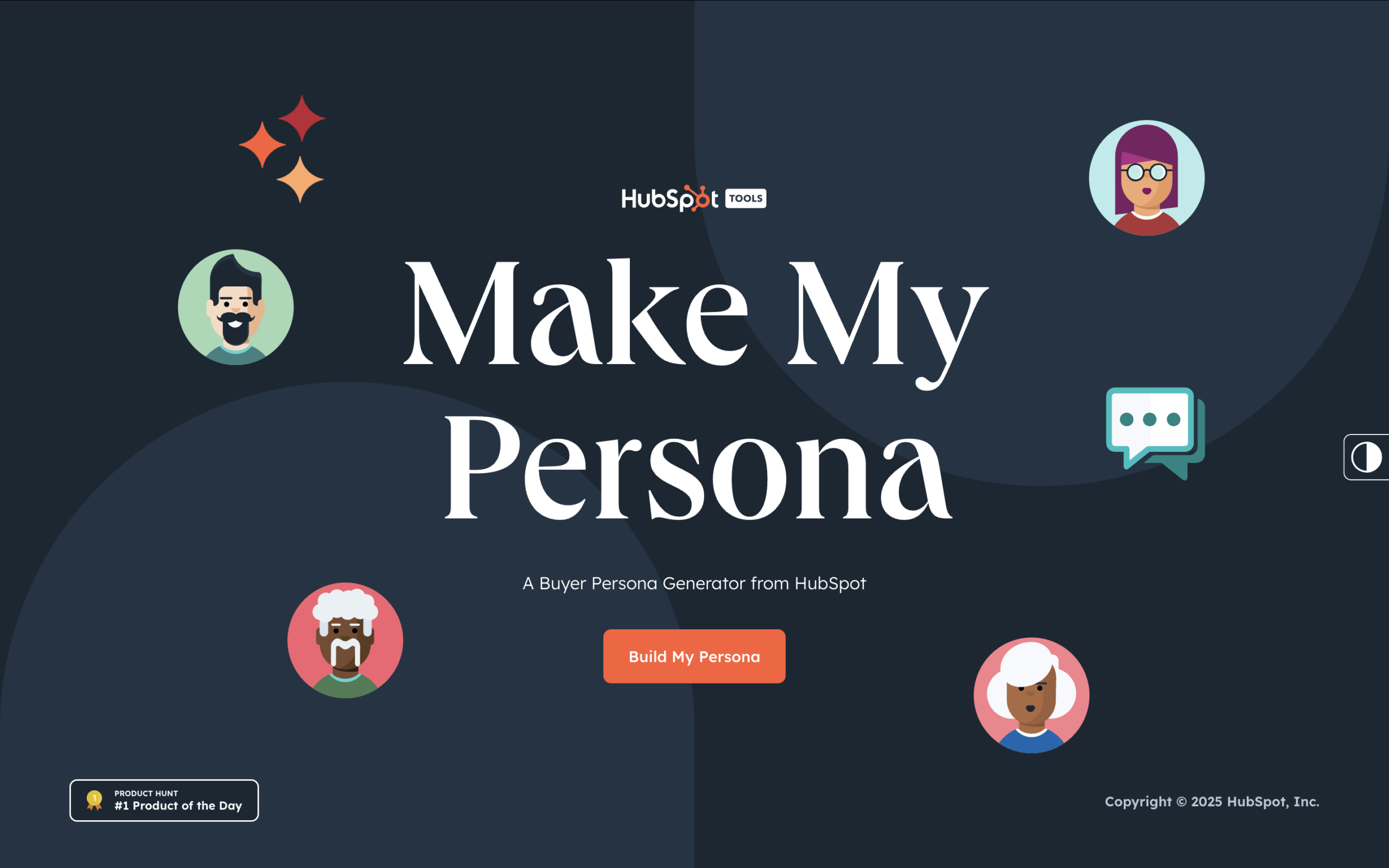 Screen shot of hubspot's 'make my persona' page. A core stage of any video marketing strategy.
