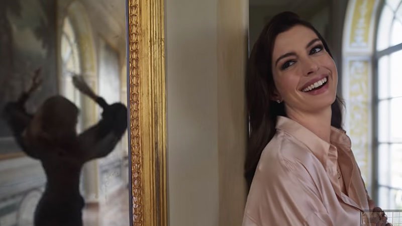 A still frame of Ann Hathaway from Sean Delelays recent work with Bvlgari