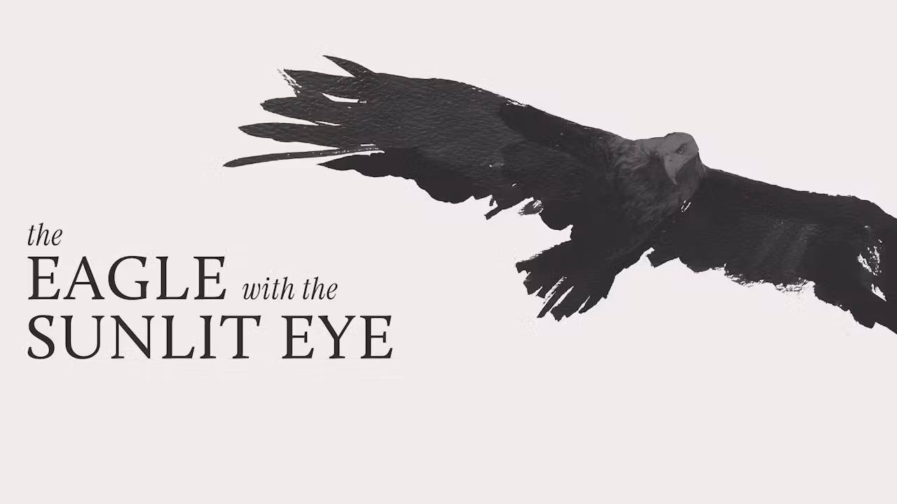 The movie poster for Ted Simpsons award winning documentary - The Eagle with the sunlight eye. 