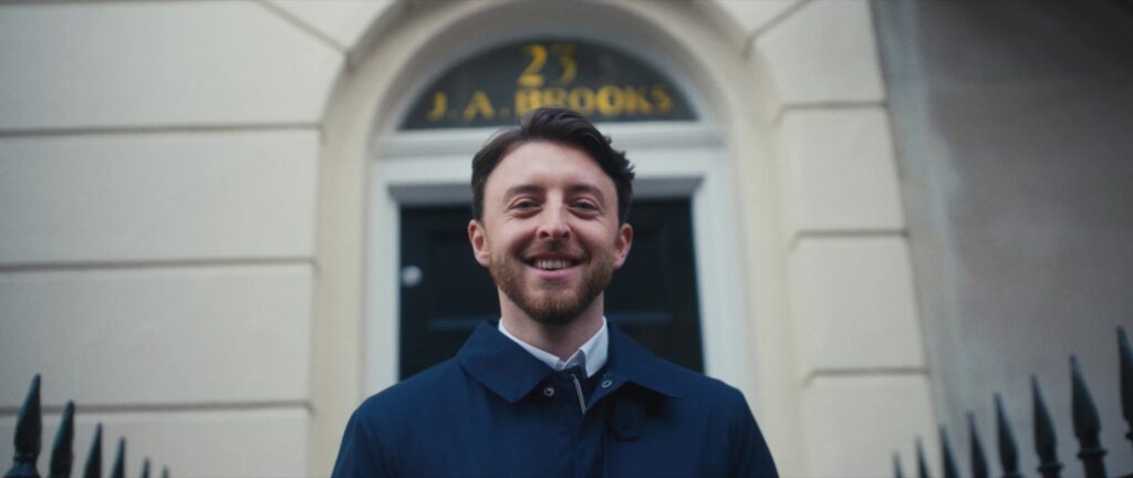 Joe Robson of JA Brooks on the steps of the firm’s old London office